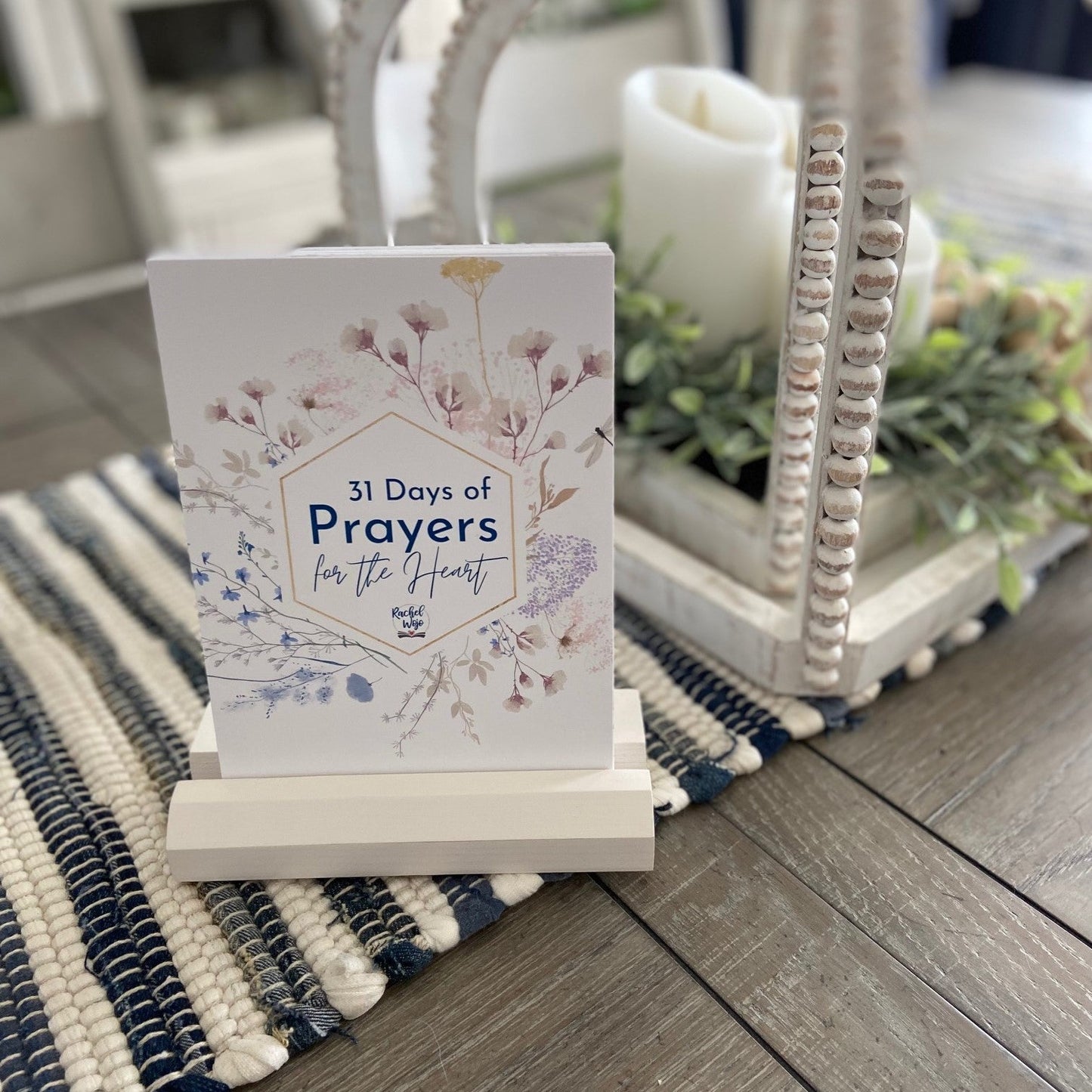 31 Days of Prayers for the Heart Prayer Cards with Display Stand - Rachel Wojo Shop