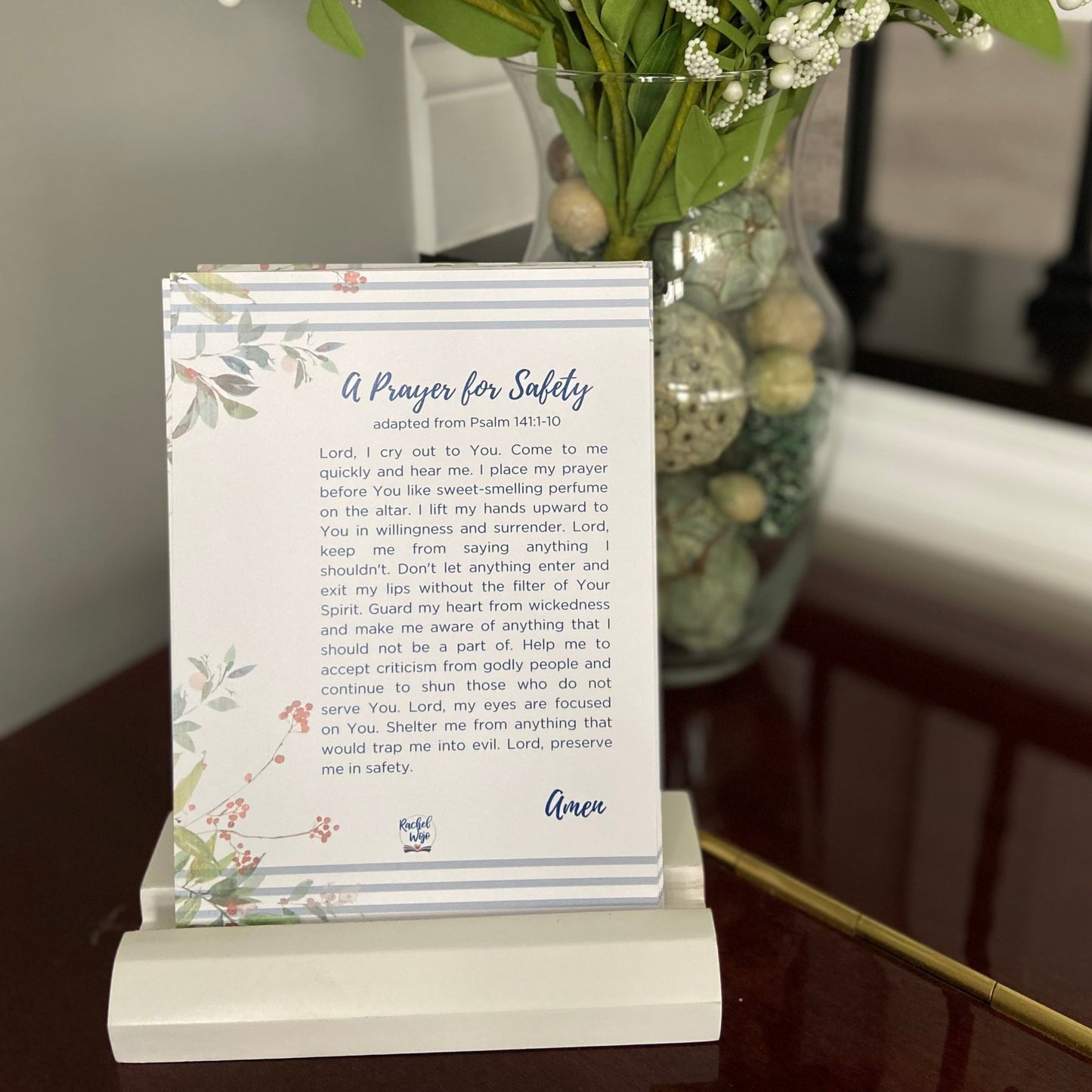 31 Days of Praying the Psalms Prayer Cards with Display Stand - Rachel Wojo Shop